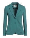 Circolo 1901 Woman Blazer Emerald Green Size 10 Cotton, Elastane