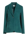 Circolo 1901 Woman Blazer Green Size 10 Cotton, Polyester