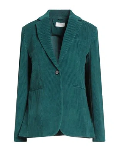 Circolo 1901 Woman Blazer Green Size 10 Cotton, Polyester