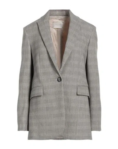 Circolo 1901 Woman Blazer Grey Size 10 Cotton, Elastane