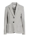 Circolo 1901 Woman Blazer Grey Size 10 Cotton, Polyester