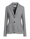 Circolo 1901 Woman Blazer Grey Size 12 Cotton, Elastane