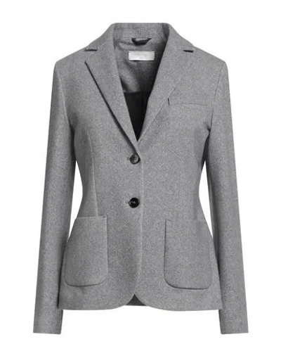 Circolo 1901 Woman Blazer Grey Size 12 Cotton, Elastane