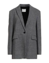 Circolo 1901 Woman Blazer Grey Size 12 Cotton, Elastane