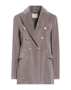 Circolo 1901 Woman Blazer Grey Size 12 Cotton, Polyester