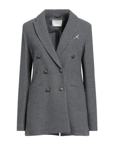 Circolo 1901 Woman Blazer Grey Size 12 Virgin Wool