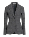 Circolo 1901 Woman Blazer Grey Size 12 Virgin Wool, Cashmere