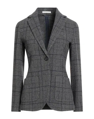 Circolo 1901 Woman Blazer Grey Size 12 Virgin Wool, Cashmere In Gray