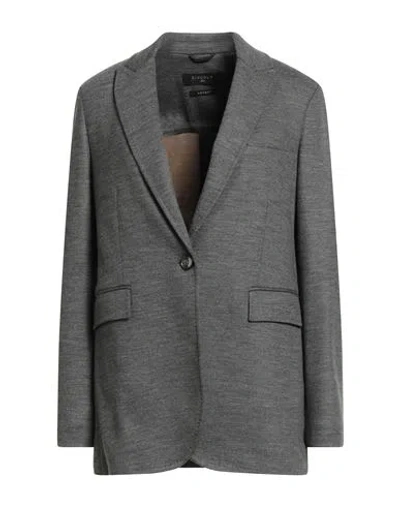 Circolo 1901 Woman Blazer Grey Size 12 Virgin Wool, Cashmere, Polyamide In Gray