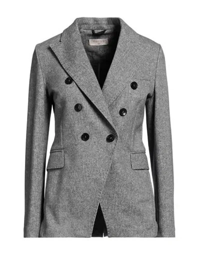 CIRCOLO 1901 CIRCOLO 1901 WOMAN BLAZER GREY SIZE 8 COTTON, ELASTANE