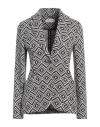 Circolo 1901 Woman Blazer Grey Size 4 Virgin Wool, Cotton In Grey