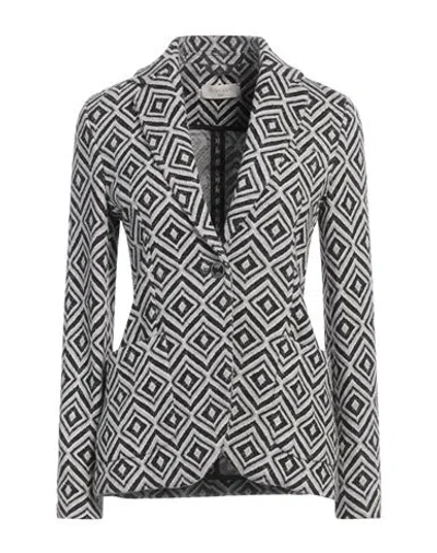 Circolo 1901 Woman Blazer Grey Size 4 Virgin Wool, Cotton
