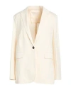 Circolo 1901 Woman Blazer Ivory Size 10 Cotton, Elastane In White