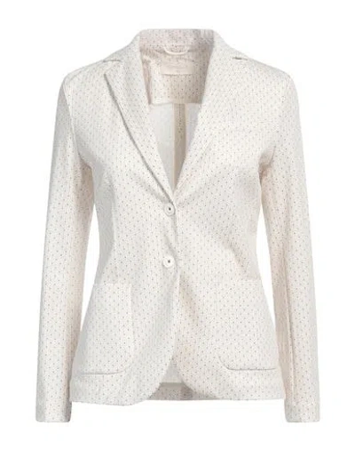 Circolo 1901 Woman Blazer Ivory Size 4 Cotton, Elastane In White
