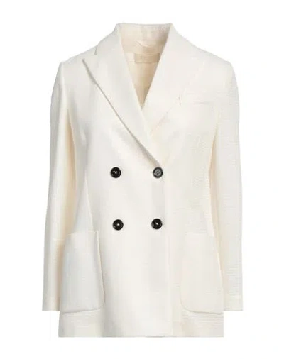 Circolo 1901 Woman Blazer Ivory Size 10 Cotton, Linen In White