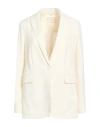 Circolo 1901 Woman Blazer Ivory Size 6 Cotton, Elastane In Neutral