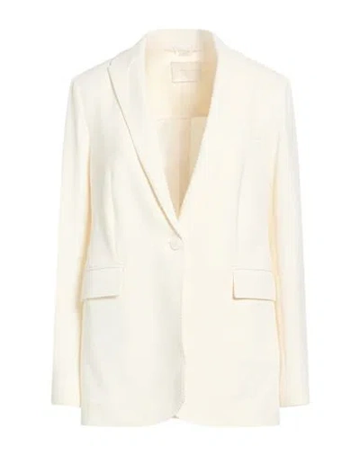 Circolo 1901 Woman Blazer Ivory Size 6 Cotton, Elastane In Neutral