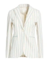 Circolo 1901 Woman Blazer Ivory Size 6 Cotton, Elastane In White