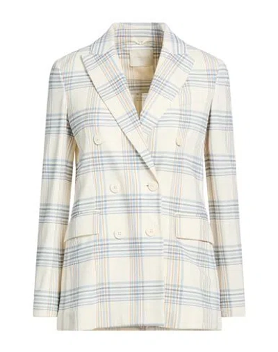 Circolo 1901 Woman Blazer Ivory Size 8 Cotton, Elastane In White
