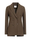 Circolo 1901 Woman Blazer Khaki Size 10 Virgin Wool