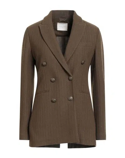Circolo 1901 Woman Blazer Khaki Size 10 Virgin Wool In Sand