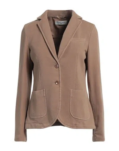 Circolo 1901 Woman Blazer Khaki Size 8 Cotton, Elastane In Beige