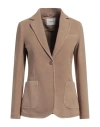 Circolo 1901 Woman Blazer Khaki Size 12 Cotton, Elastane In Beige