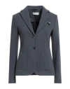 Circolo 1901 Woman Blazer Lead Size 4 Cotton, Elastane In Gray
