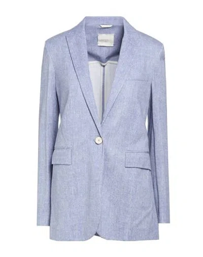 Circolo 1901 Woman Blazer Light Blue Size 4 Cotton, Elastane