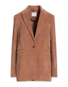 Circolo 1901 Woman Blazer Light Brown Size 10 Cotton, Polyester