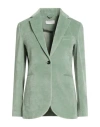 Circolo 1901 Woman Blazer Light Green Size 8 Cotton, Polyester