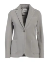 Circolo 1901 Woman Blazer Light Grey Size 12 Cotton, Elastane