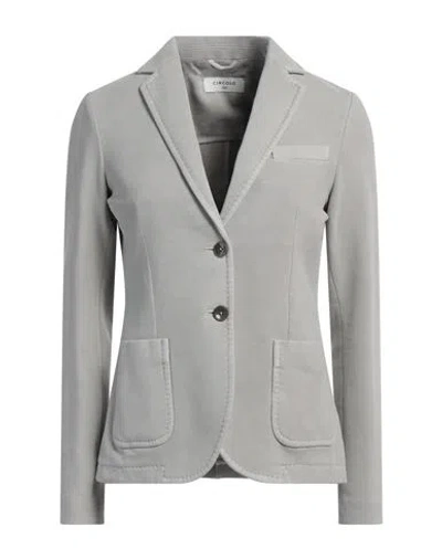 Circolo 1901 Woman Blazer Light Grey Size 4 Cotton, Elastane In Grey