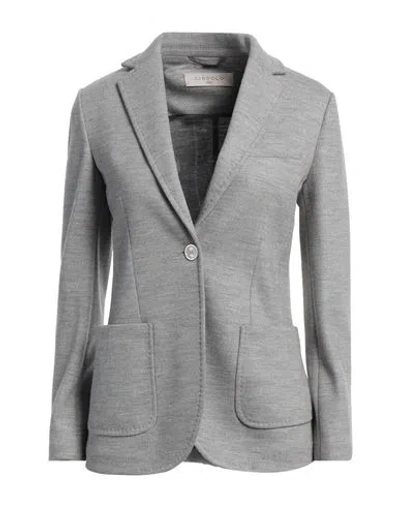 Circolo 1901 Woman Blazer Light Grey Size 4 Virgin Wool, Elastane