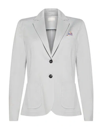 Circolo 1901 Woman Blazer Light Grey Size 8 Cotton, Elastane