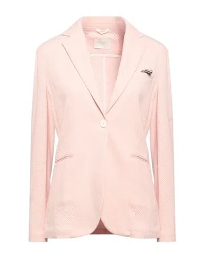 Circolo 1901 Woman Blazer Light Pink Size 8 Cotton, Elastane In Brown