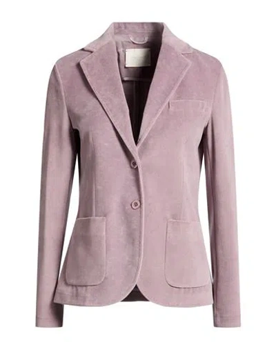 Circolo 1901 Woman Blazer Lilac Size 10 Cotton, Polyester In Purple