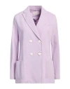 Circolo 1901 Woman Blazer Lilac Size 12 Cotton, Elastane In Purple