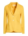 Circolo 1901 Woman Blazer Marigold Size 14 Cotton, Elastane In Yellow