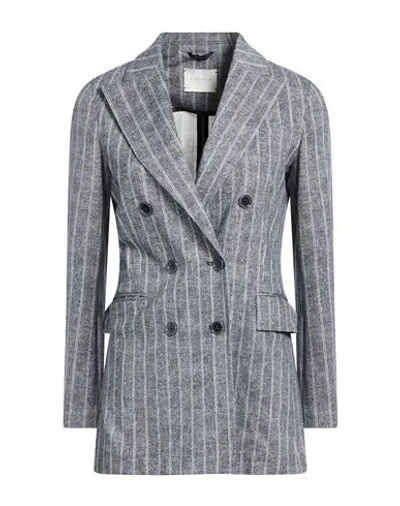 Circolo 1901 Woman Blazer Midnight Blue Size 10 Cotton, Elastane