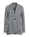 Circolo 1901 Woman Blazer Midnight Blue Size 10 Cotton, Elastane In Blue