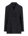 Circolo 1901 Woman Blazer Midnight Blue Size 10 Virgin Wool, Polyamide, Silk, Linen, Elastane