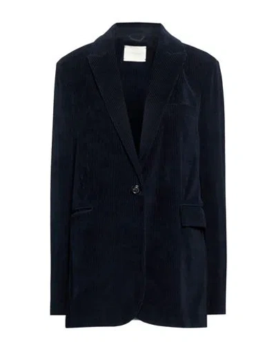 Circolo 1901 Woman Blazer Midnight Blue Size 6 Cotton, Polyester