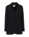 Circolo 1901 Woman Blazer Midnight Blue Size 12 Virgin Wool, Elastane In Blue