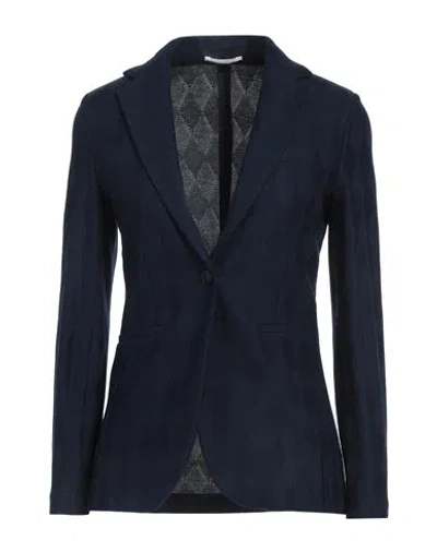 Circolo 1901 Woman Blazer Midnight Blue Size 10 Cotton