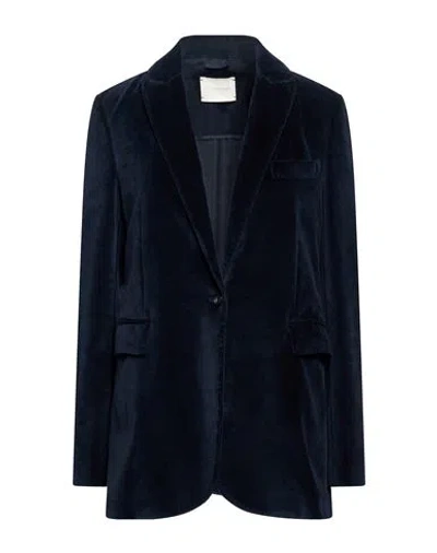 Circolo 1901 Woman Blazer Midnight Blue Size 6 Cotton, Polyester