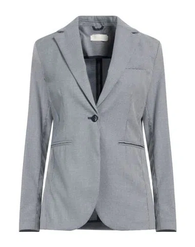 Circolo 1901 Woman Blazer Midnight Blue Size 6 Virgin Wool, Cotton, Silk, Polyamide, Elastane