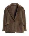 Circolo 1901 Woman Blazer Military Green Size 10 Cotton, Polyester