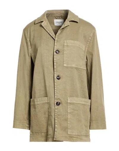 Circolo 1901 Woman Blazer Military Green Size 10 Linen, Cotton, Elastane