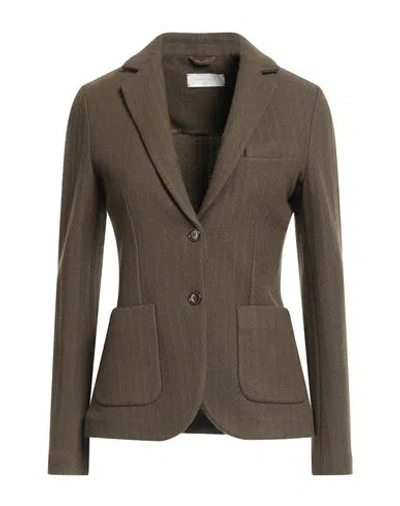 Circolo 1901 Woman Blazer Military Green Size 10 Virgin Wool
